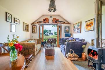 A characterful cottage complete with countryside views and a delightful with wood-burning stove.