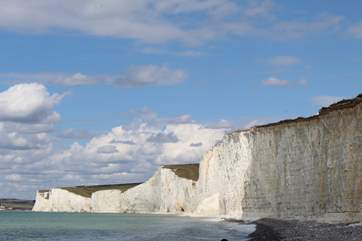 The chalk cliffs at Birling Gap.