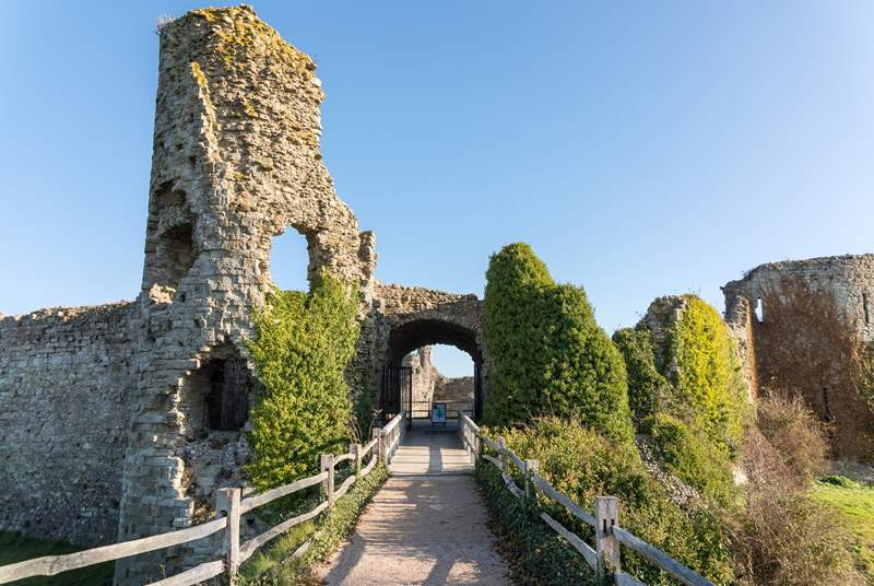 Take a wander around Pevensey Castle.