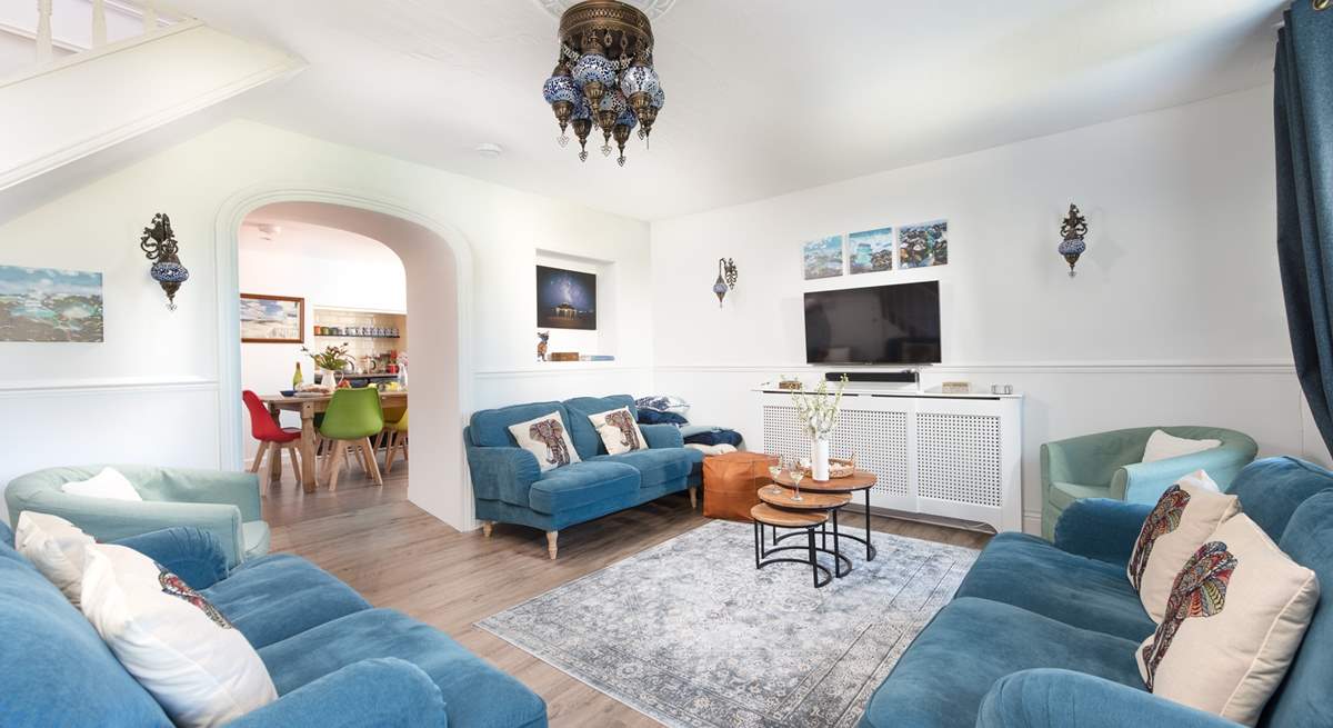 The sitting-room leads into the kitchen/diner. 