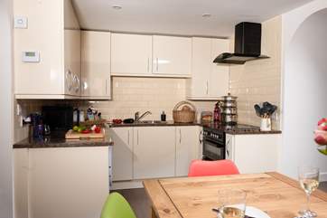 The kitchen is very well-equipped.