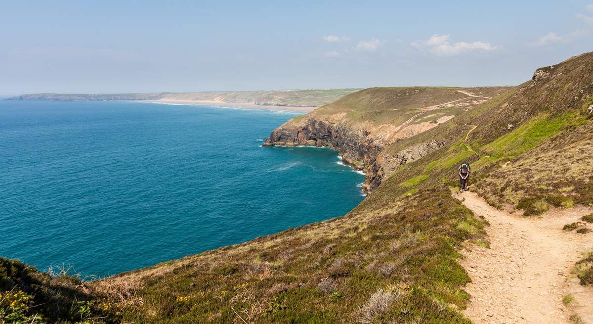 The coast path towards Perranporth is breathtaking.