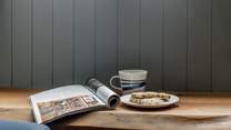 Start your mornings by relaxing with something to read and a cup of tea.