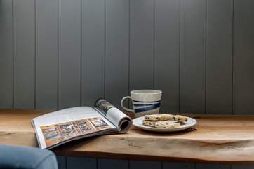 Start your mornings by relaxing with something to read and a cup of tea.
