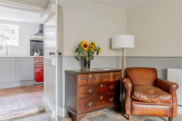 The sitting-room is at the heart of this delightful cottage.