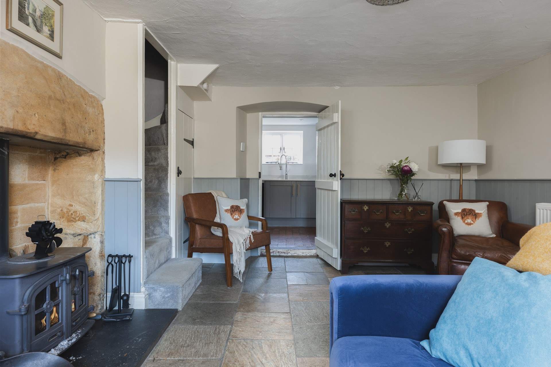 The sitting-room is at the heart of this delightful cottage.