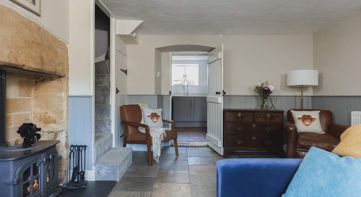 The sitting-room is at the heart of this delightful cottage.