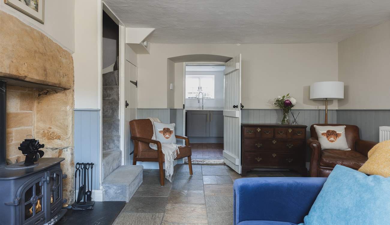 The sitting-room is at the heart of this delightful cottage.