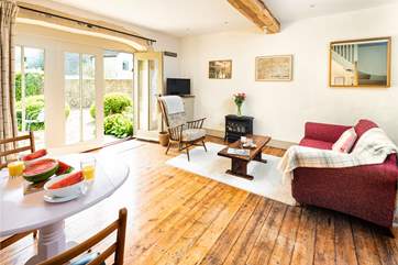 The open plan living/dining area is the perfect place to enjoy your breakfast.