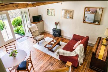 Snuggle up in the cosy living space.