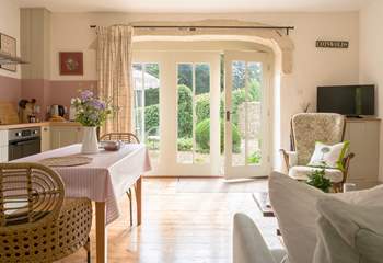 So much natural light in the beautiful living space