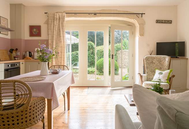 So much natural light in the beautiful living space