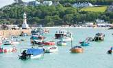 Boats bob gently in the water at St Ives. - Thumbnail Image