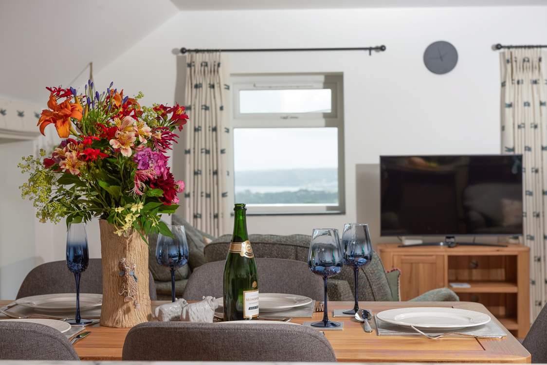 Ivor's Barn sits in an elevated position and on a clear day you have a great view of Penzance bay.