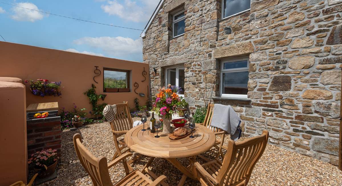 Step through into a lovely courtyard.