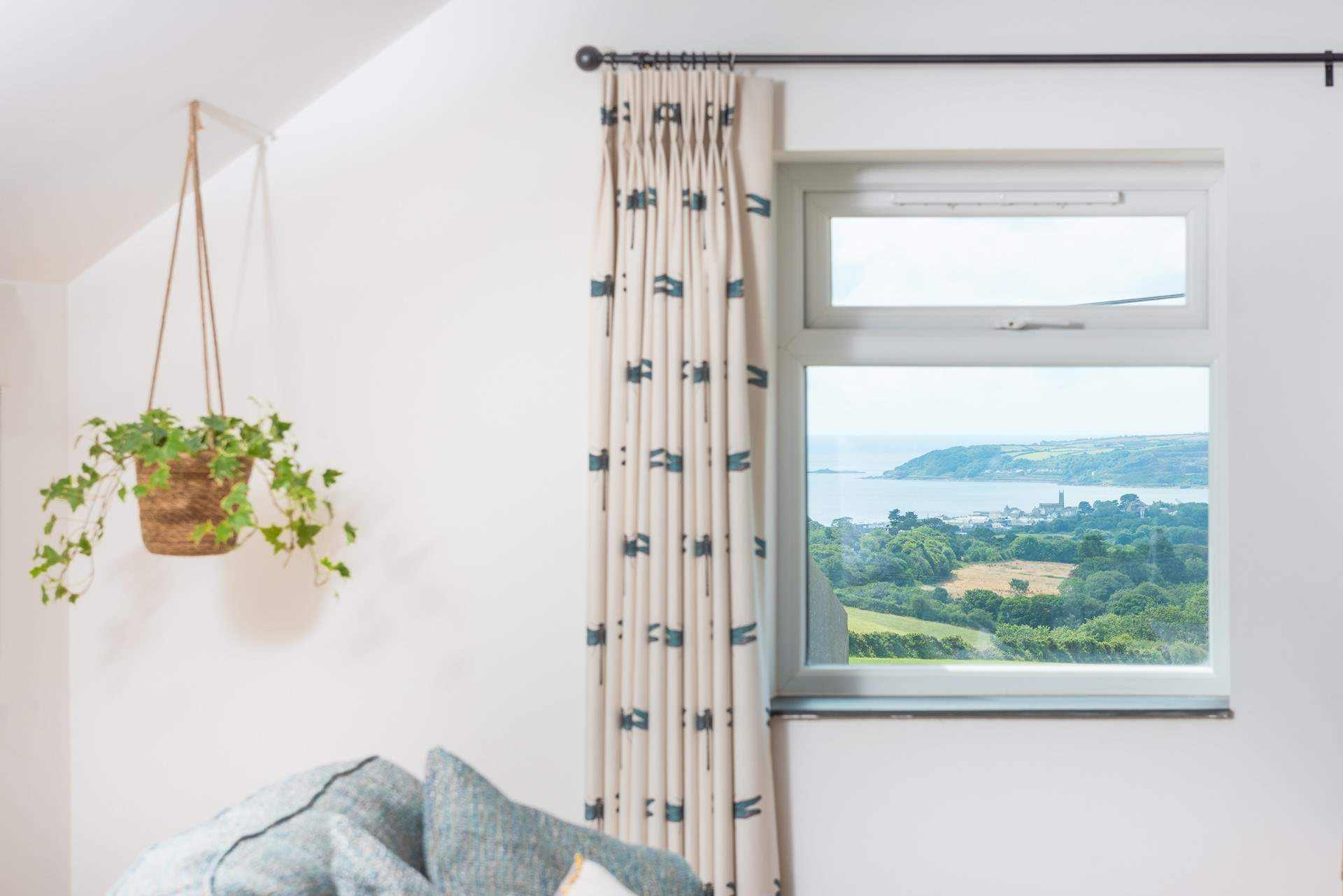 You have lovely sea views from the living area.