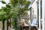 The little seating area at the front of the cottage.
