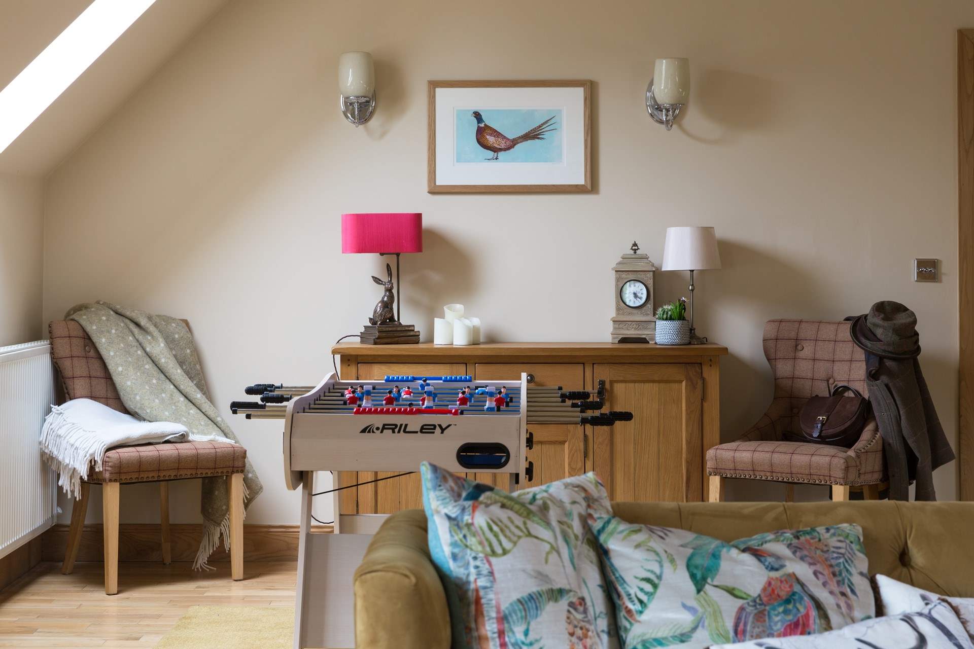 At the other end of the room there is room to play.