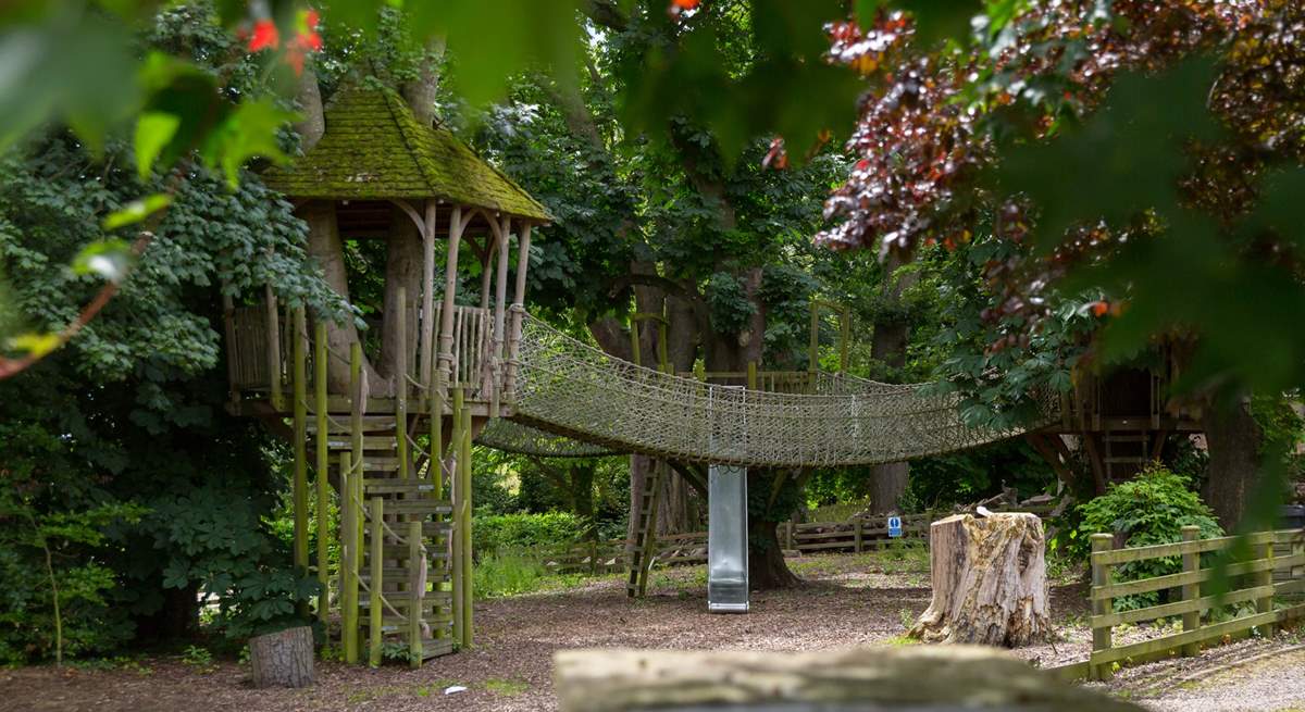 Kids will love the nearby park and treehouse they can play in.