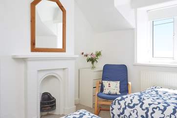 The twin bedroom is situated at the front of the property.