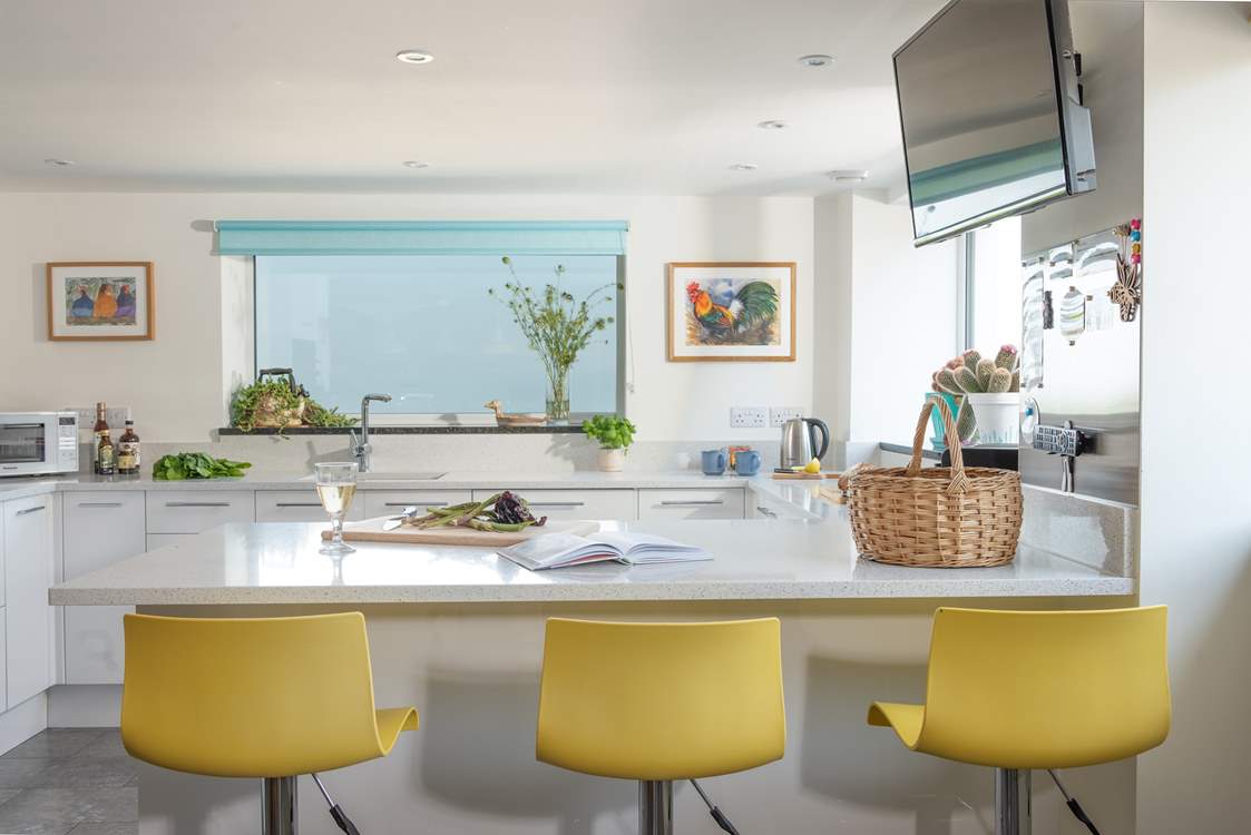 Pull up a pew at the breakfast-bar.