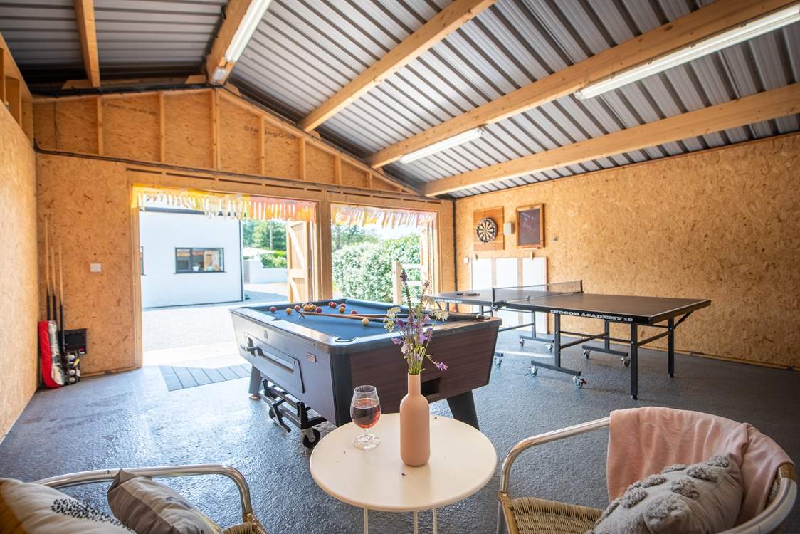 The games-room will delight young and old alike.