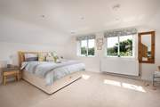 The second bedroom is incredibly spacious and wonderfully light and airy.