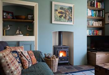 Relax on a chillier evening in the warm glow of the wood-burner. Quay House is ideal for a holiday throughout the year.