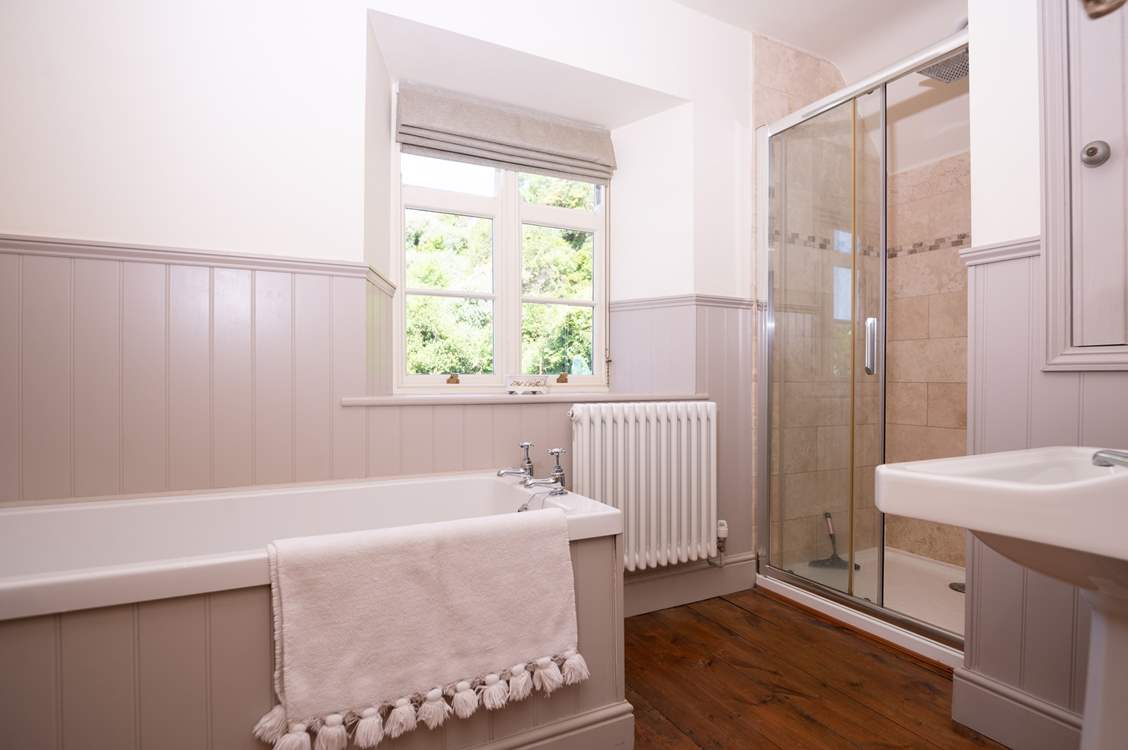 Attractive bathroom on the first floor.