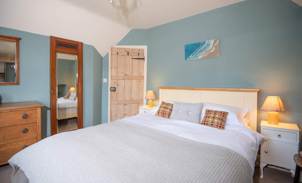 One of two stylish double bedrooms on the first floor.