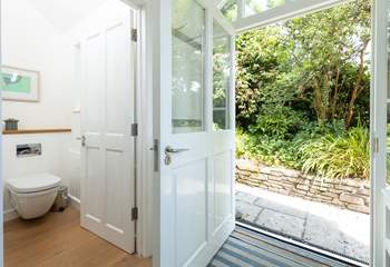 The ground floor cloakroom has a WC and wash-basin. 