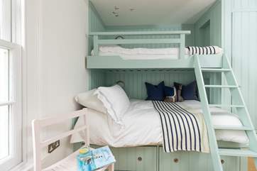 Children will adore the bunk-beds.
