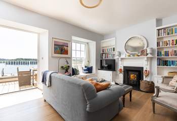 The open plan living space is on the ground floor with a stunning terrace. 