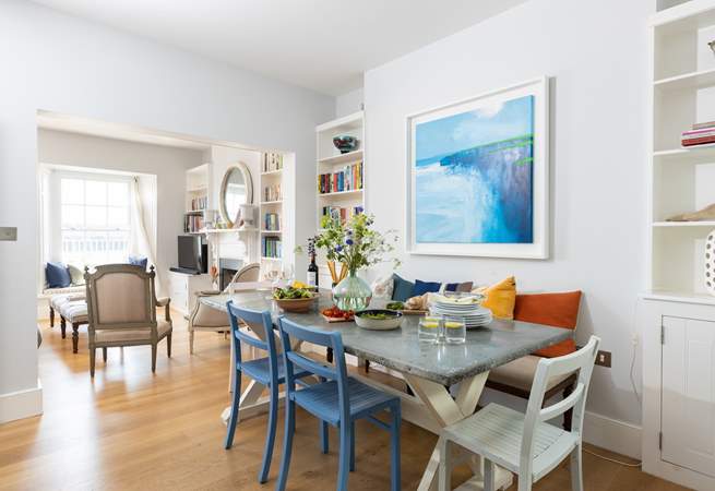 Gather everyone around around the dining-table to chat about the adventures of the day. 