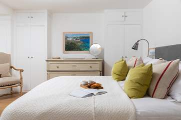 Gorgeous bedroom 1 has a super-king double bed for a restful night's sleep.