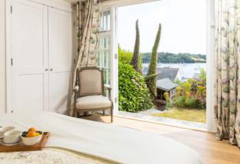Bedroom 3 has a fabulous view from the French doors, the perfect spot for morning coffee. 