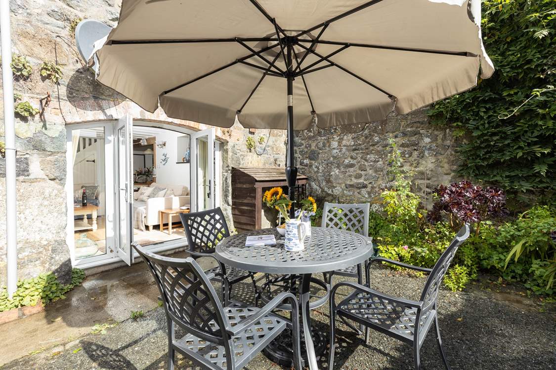 Your private patio is a sun-trap, al fresco tea anyone?