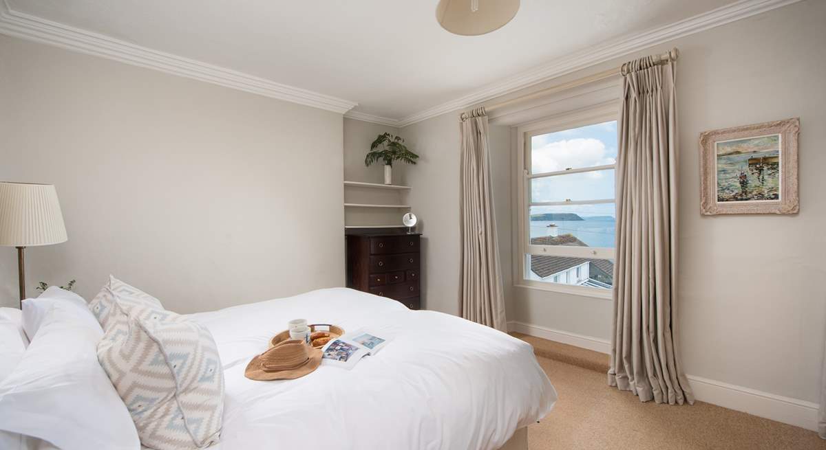 Take a little time in your super-king bed to enjoy the sea views from under the duvet in bedroom one.