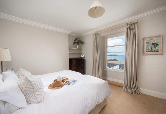 Take a little time in your super-king bed to enjoy the sea views from under the duvet in bedroom one.