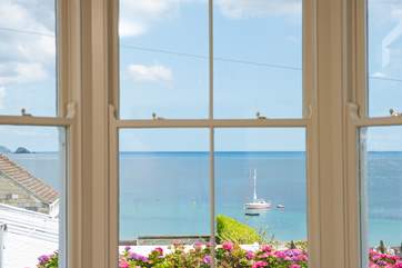 Enjoy watching the boats and swimmers in the harbour.