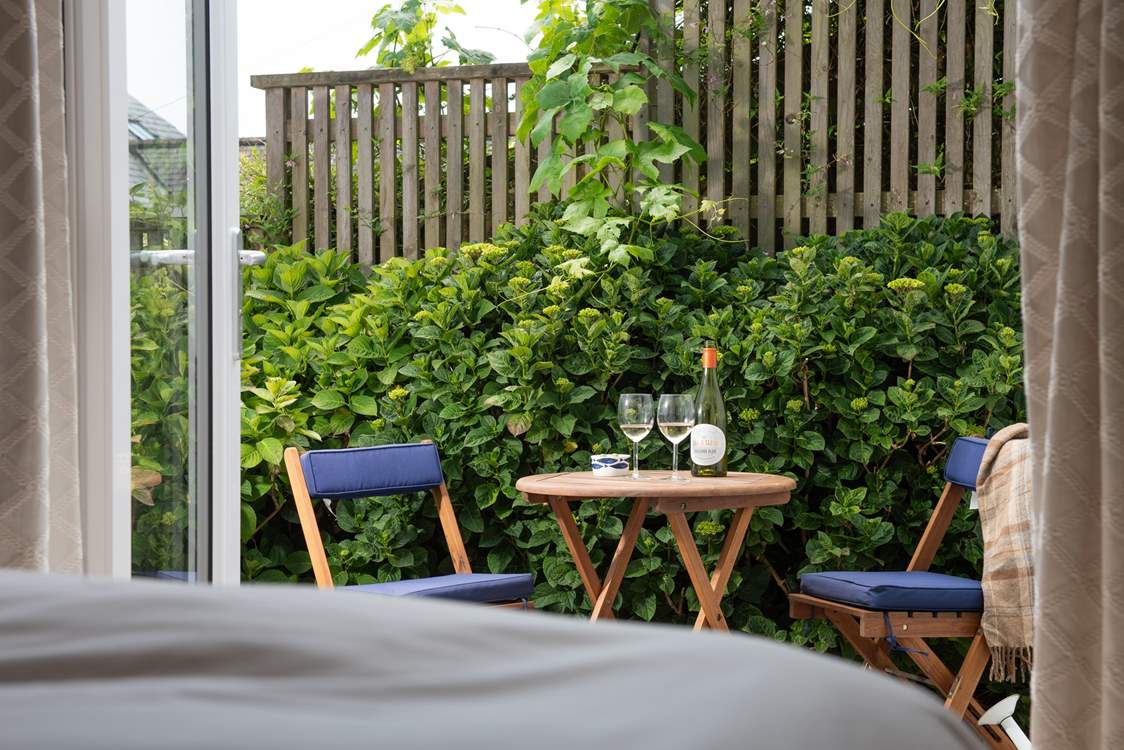 Enjoy a quiet drink on the terrace.