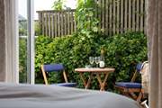 Enjoy a quiet drink on the terrace.