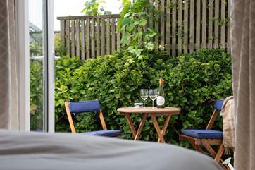 Enjoy a quiet drink on the terrace.