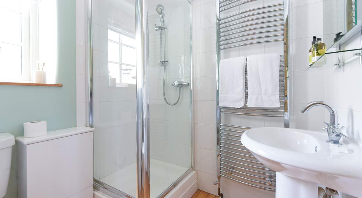 The main bedroom has a rather lovely en suite shower-room. 