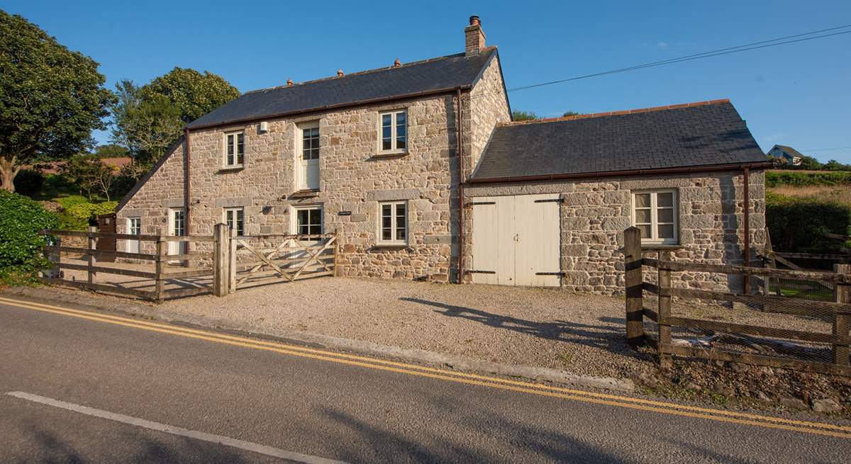 Smugglers Barn is located just off the road leading down into Praa Sands. 