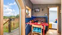 This colourful cabin tells a story of folk tales and medieval history.