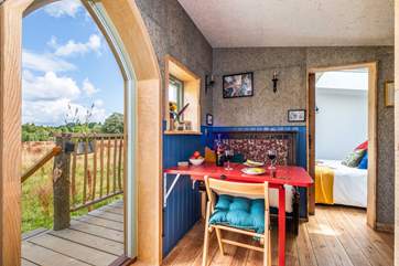 This colourful cabin tells a story of folk tales and medieval history.