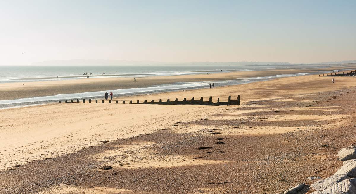 A little further afield, you'll reach the stunning Camber Sands. 