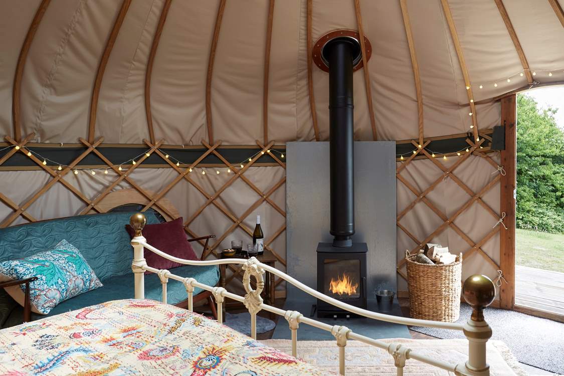 The wood-burner will keep you nice and toasty.