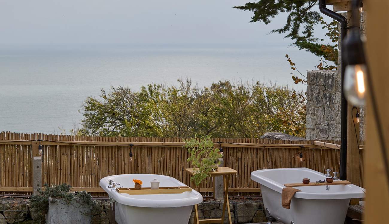 What could be more magical than a warming alfresco soak overlooking the sea? 
